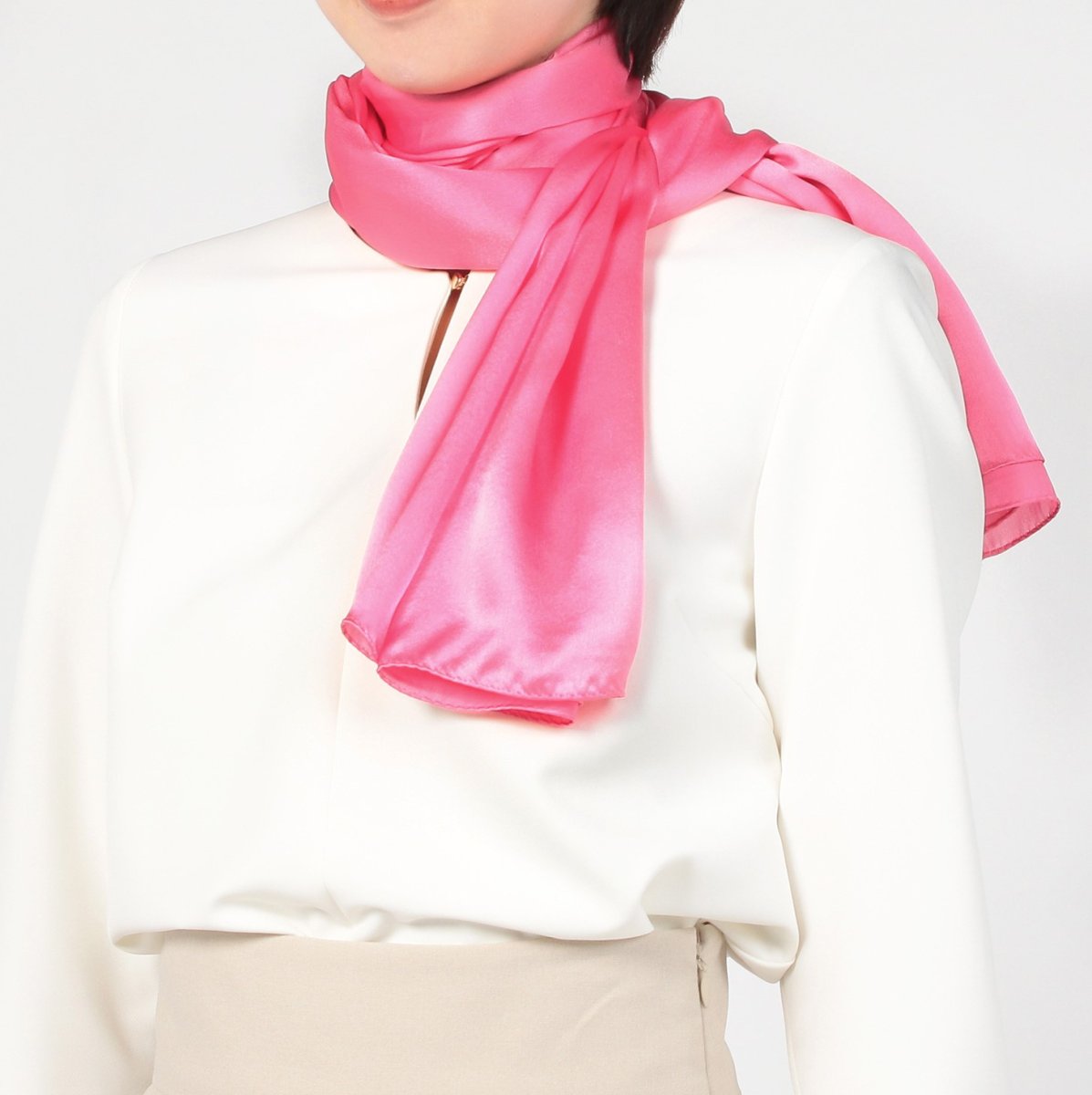 画像6: 【送料無料】 ピンク色シルクストール (6)